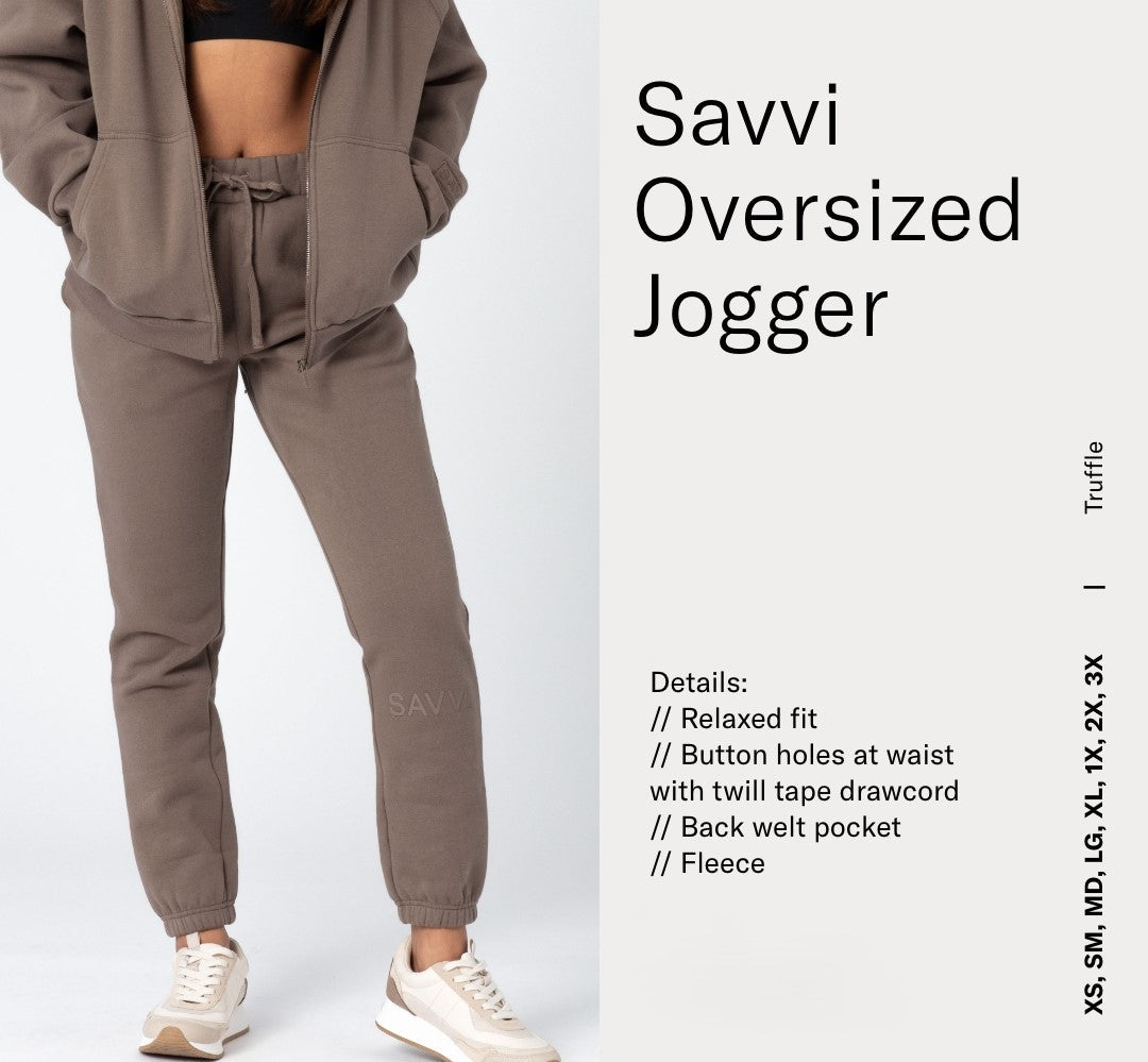 Savvi Oversized Jogger