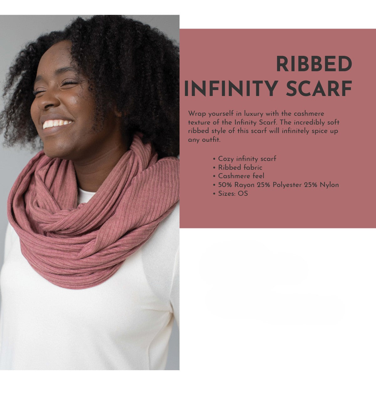 Ribbed Infinity Scarf