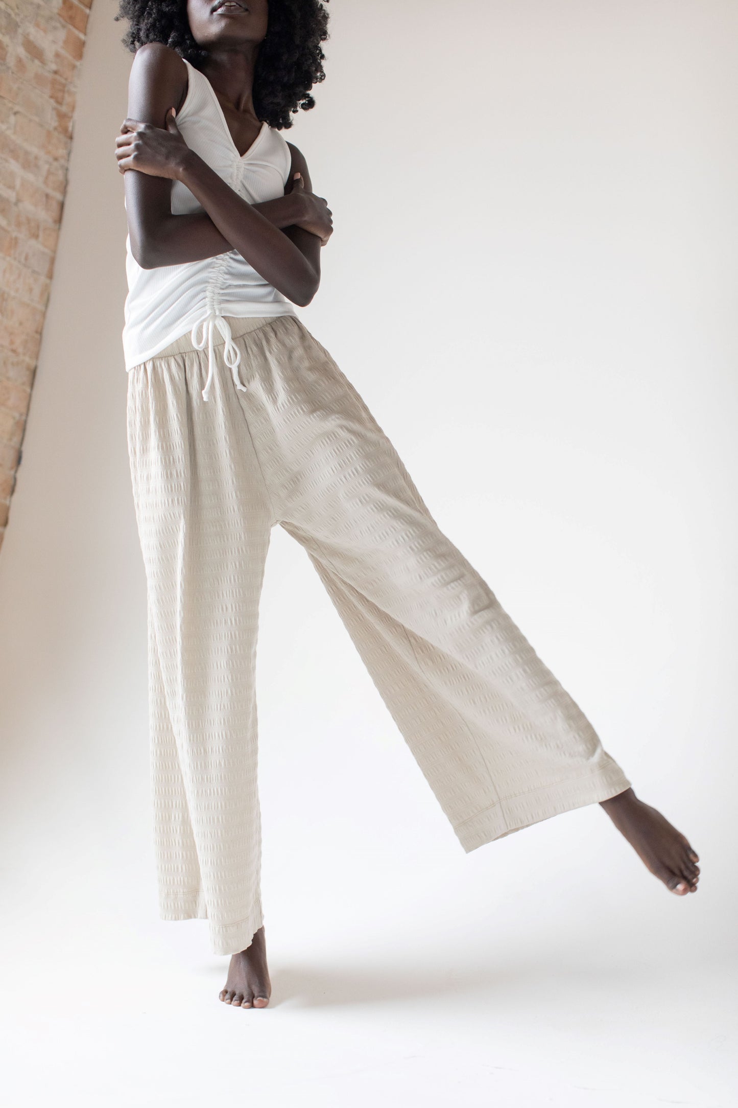 Emily Textured Wide Leg Pant